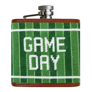 Smathers and Branson Game Day Multi Needlepoint Flask Front 