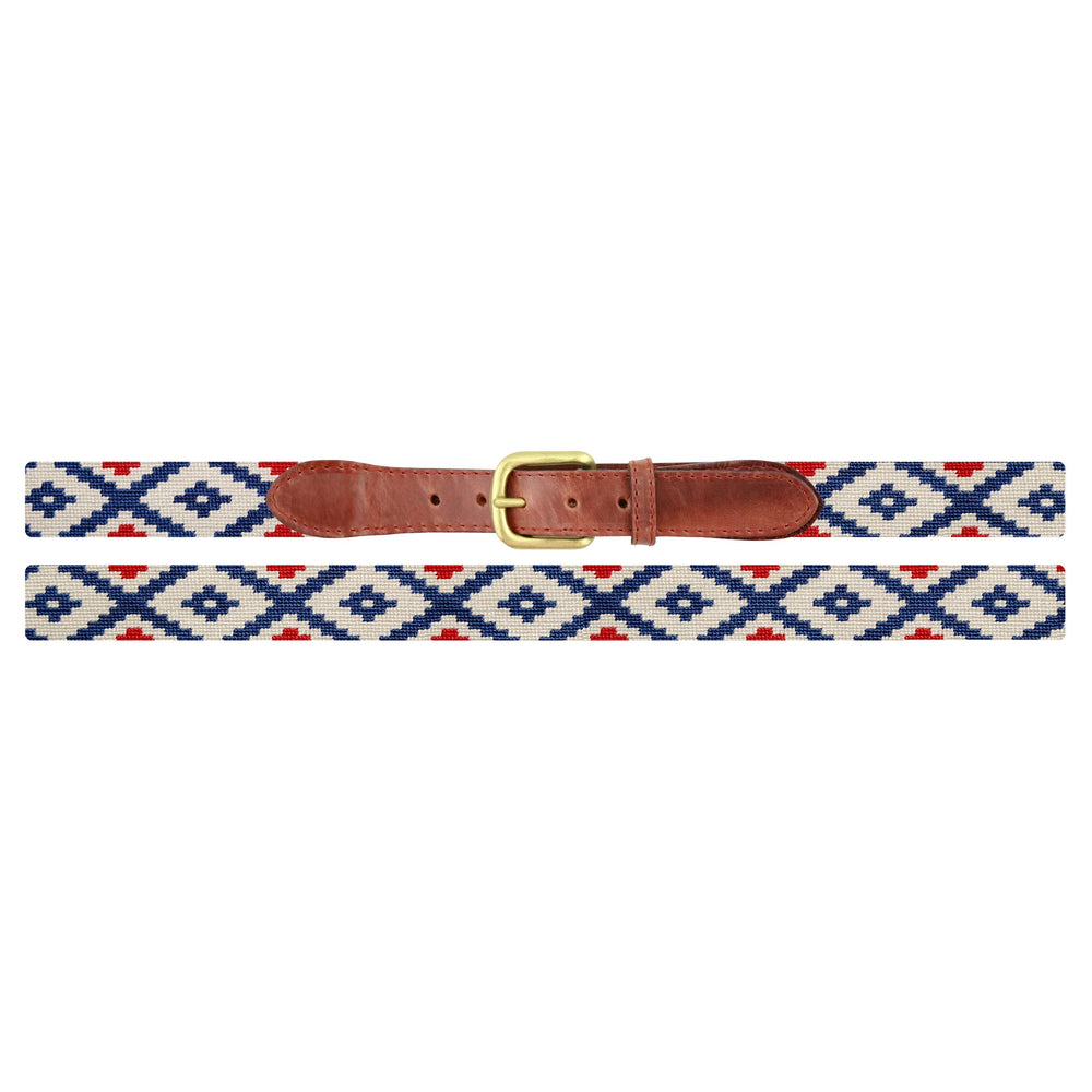 Smathers and Branson Gaucho Rojo Needlepoint Belt Laid Out 