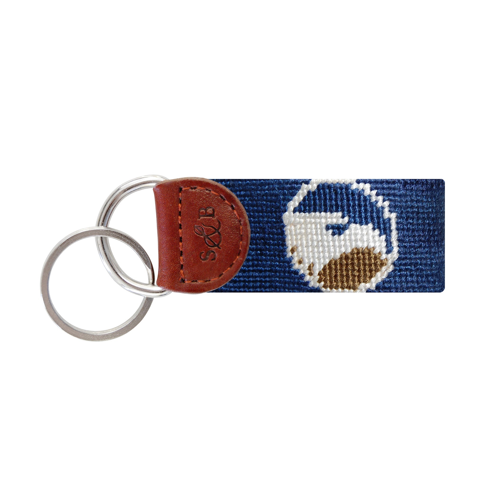 Smathers and Branson Georgia Southern Needlepoint Key Fob  