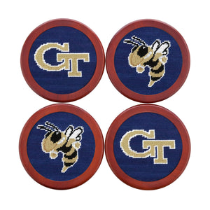 Smathers and Branson Georgia Tech Needlepoint Coasters   