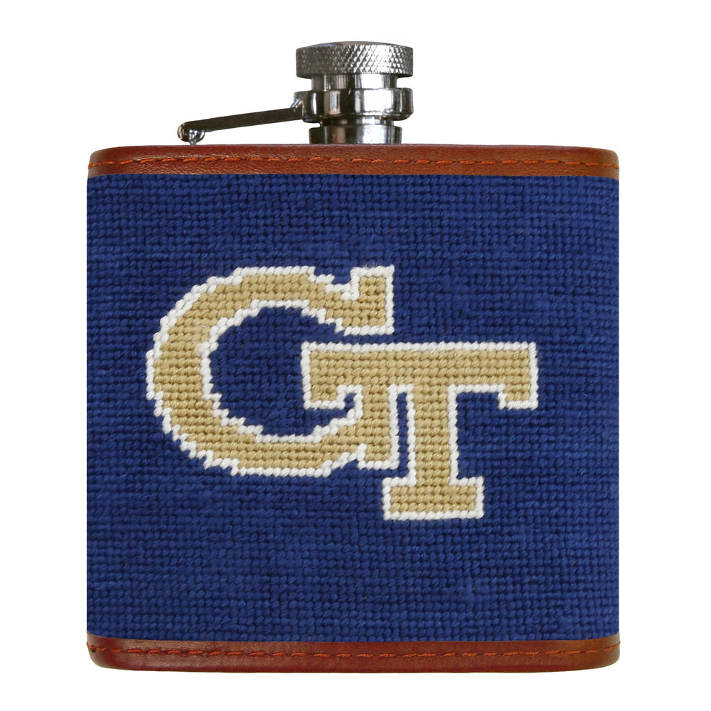 Smathers and Branson Georgia Tech Needlepoint Flask Front 