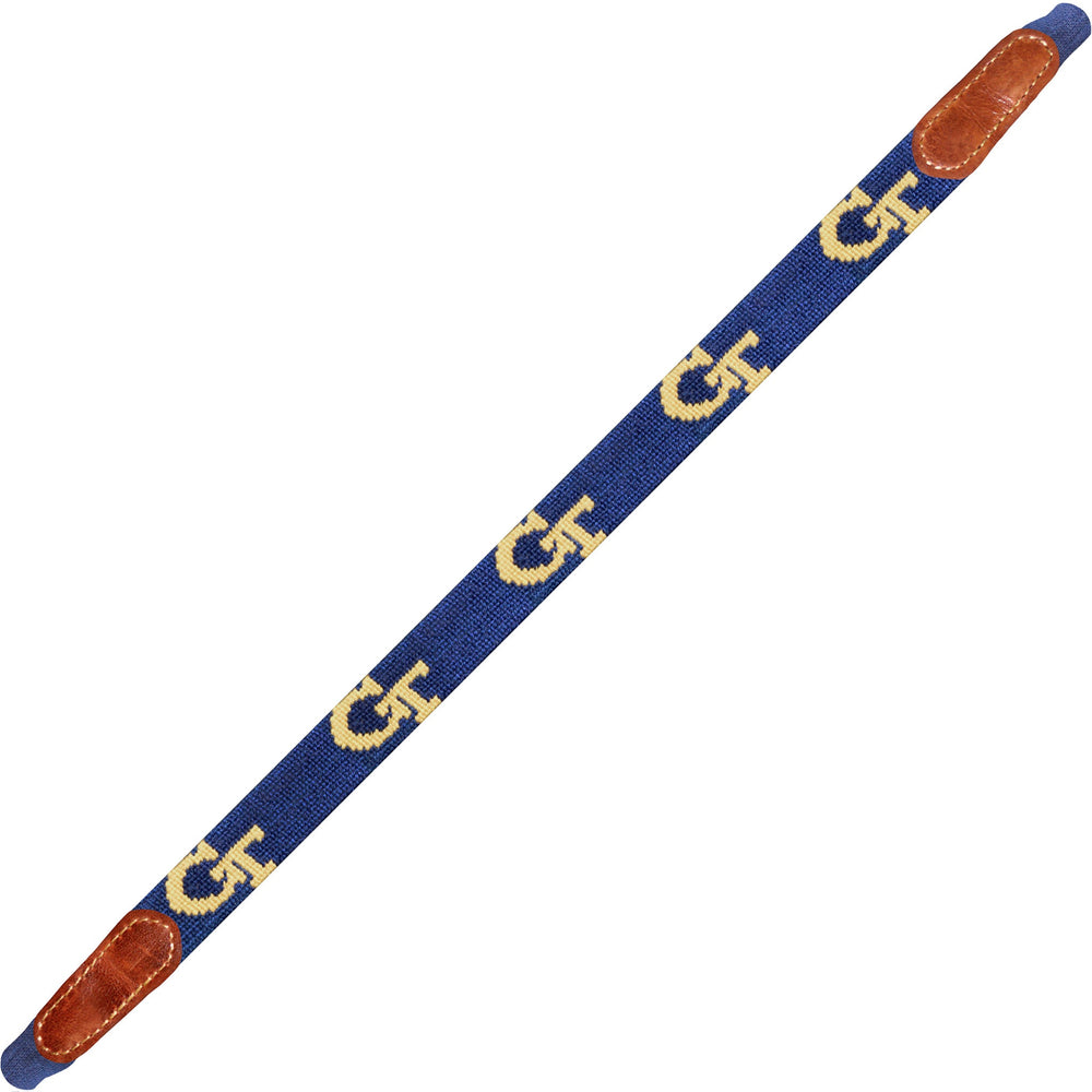 Smathers and Branson Georgia Tech Needlepoint Sunglass Strap Laid out 