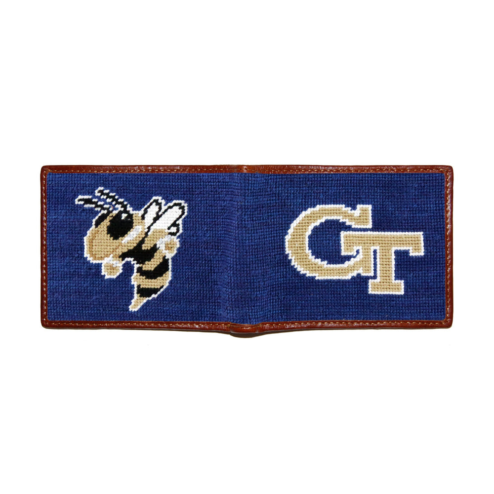 Smathers and Branson Georgia Tech Needlepoint Bi-Fold Wallet 
