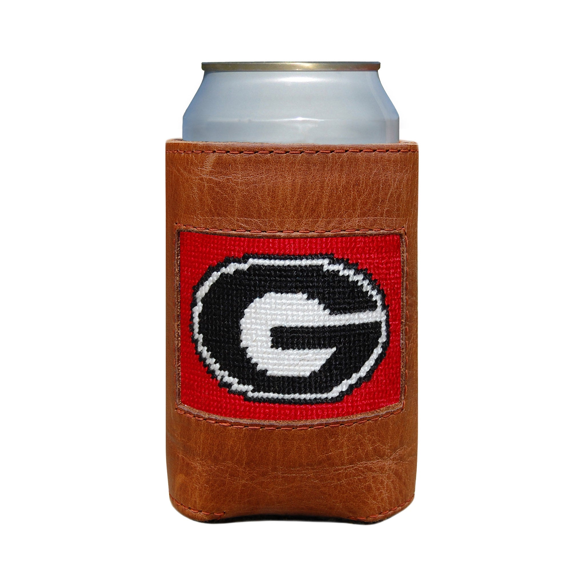 Smathers and Branson Georgia Needlepoint Can Cooler On a Can 