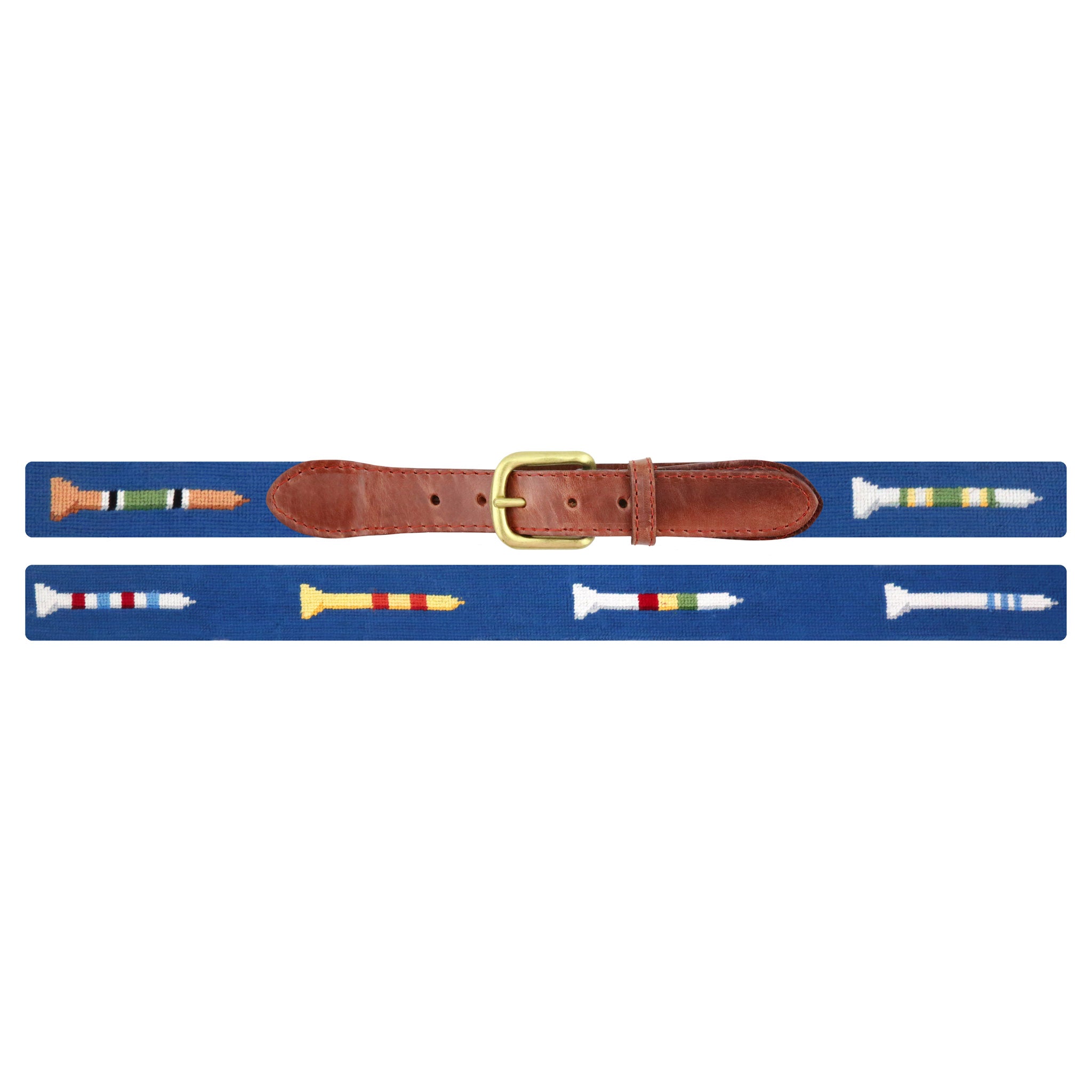 Smathers and Branson blueberry golf tees needlepoint belt