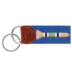 Smathers and Branson Golf Tees Blueberry Needlepoint Key Fob  