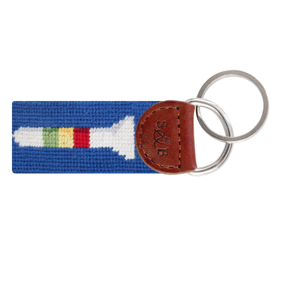 Smathers and Branson Golf Tees Blueberry Needlepoint Key Fob Back 