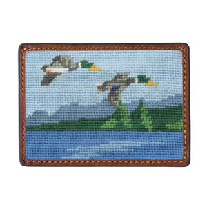 Smathers and Branson Great Outdoors Needlepoint Credit Card Wallet Front side