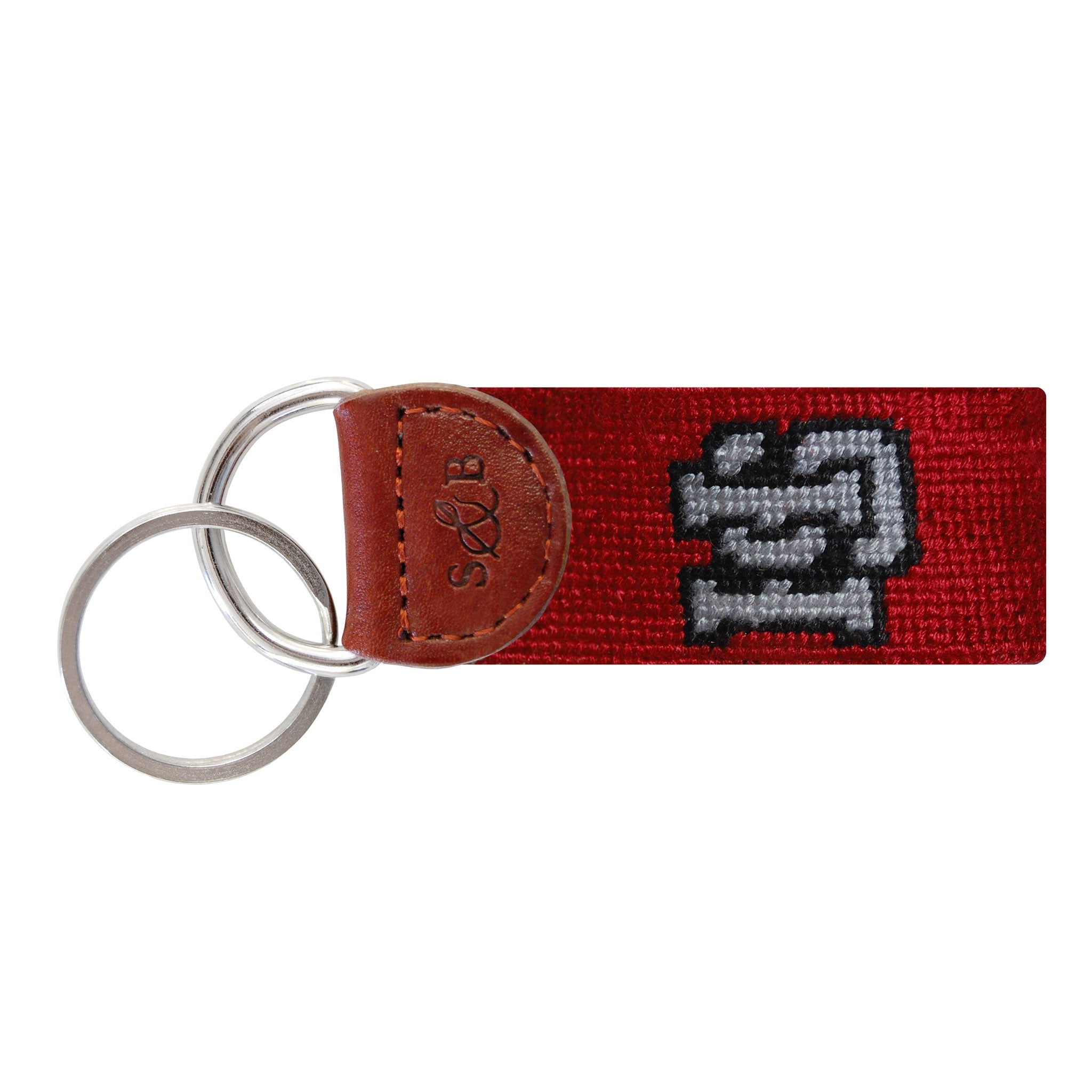 Smathers and Branson Hampden-Sydney Needlepoint Key Fob  