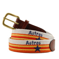 Smathers and Branson Houston Astros Cooperstown Needlepoint Belt 