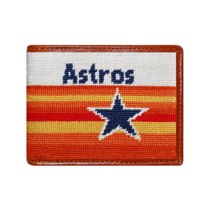 Smathers and Branson Houston Astros Cooperstown Needlepoint Bi-Fold Wallet 