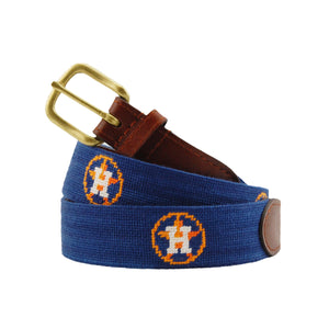 Smathers and Branson Houston Astros Needlepoint Belt 