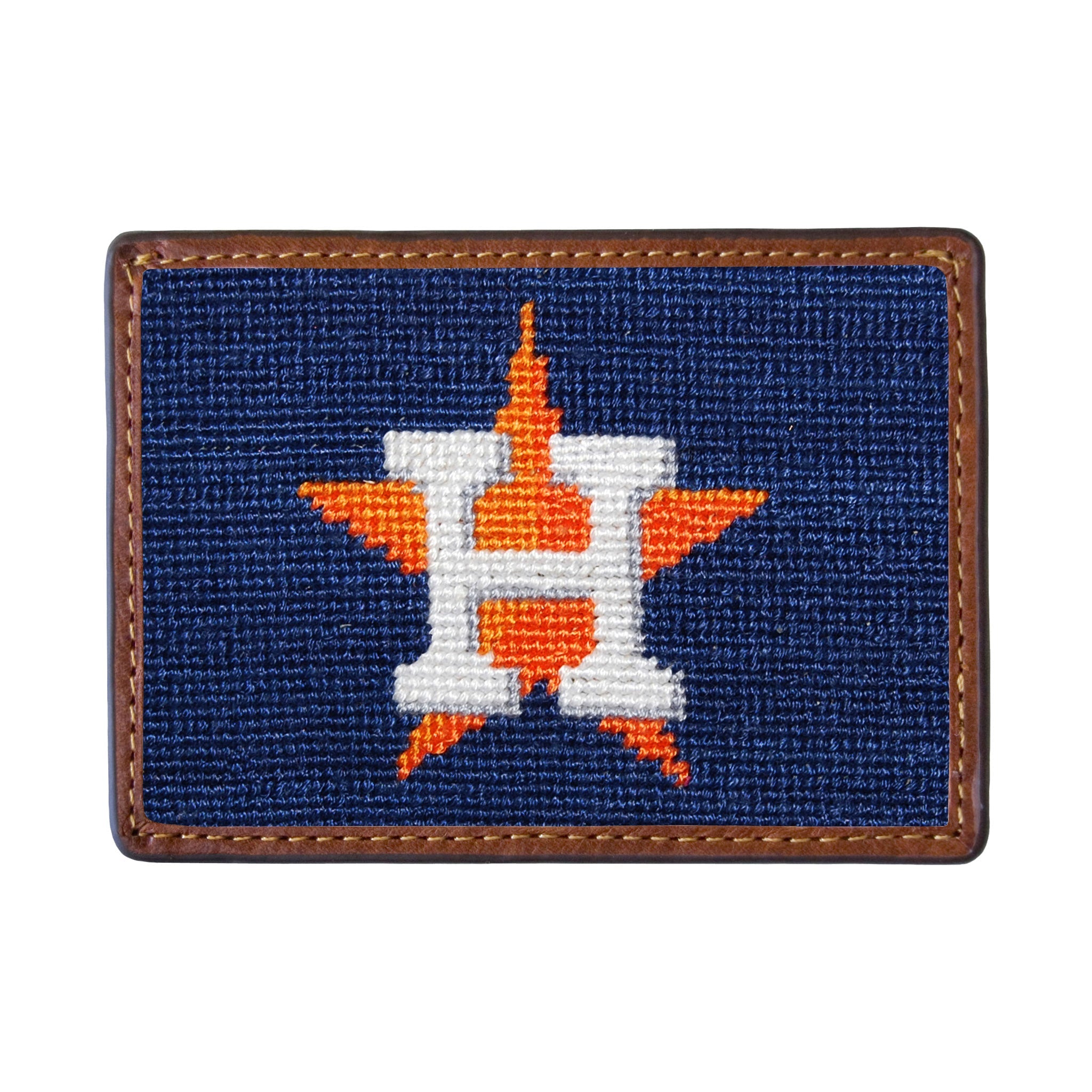 Smathers and Branson Houston Astros Needlepoint Credit Card Wallet Front side