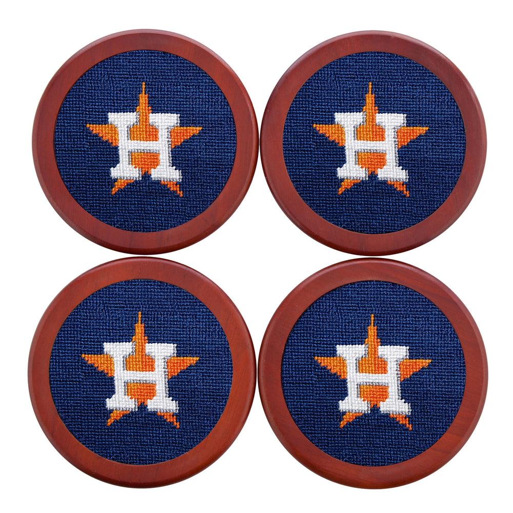 Smathers and Branson Houston Astros Needlepoint Coasters   