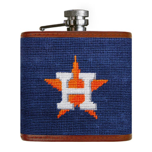 Smathers and Branson Houston Astros Needlepoint Flask Front 
