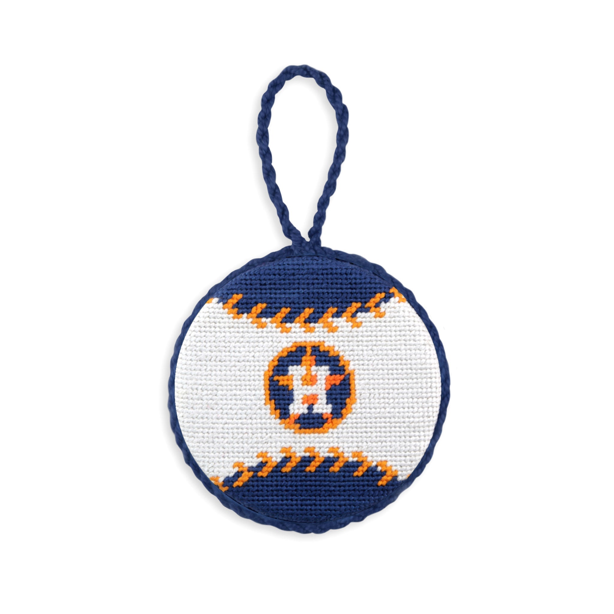 Smathers and Branson Houston Astros Baseball Needlepoint Ornament  