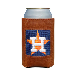 Smathers and Branson Houston Astros Needlepoint Can Cooler Classic Navy   