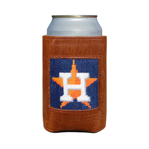 Smathers and Branson Houston Astros Needlepoint Can Cooler Classic Navy   
