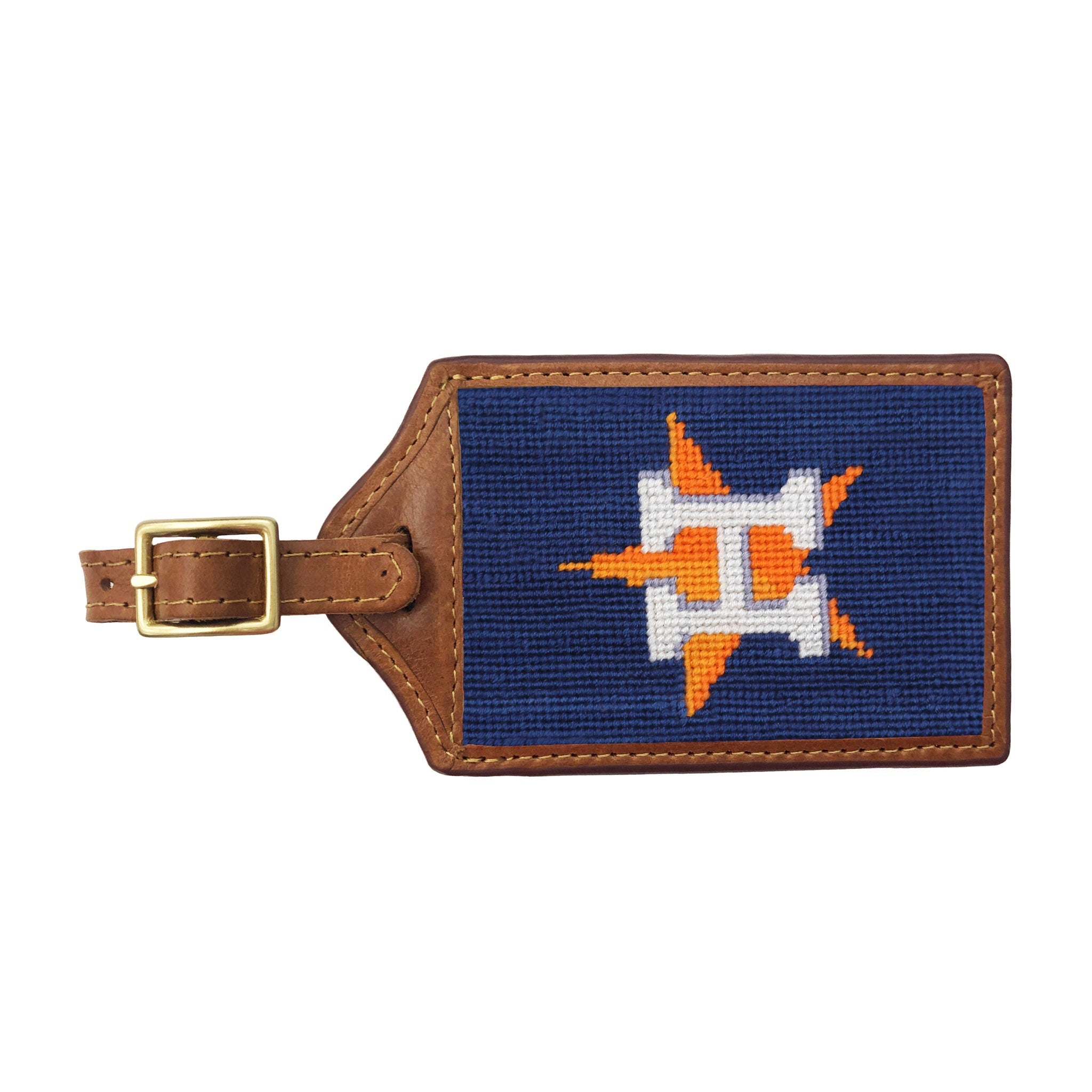 Smathers and Branson Houston Astros Needlepoint Luggage Tag 