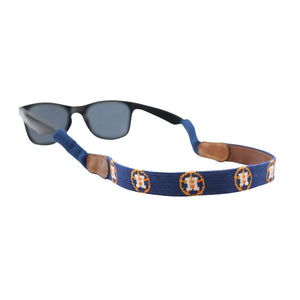 Smathers and Branson Houston Astros Needlepoint Sunglass Strap Attached to glasses  