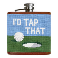 Smathers and Branson Id Tap That Multi Needlepoint Flask Front 