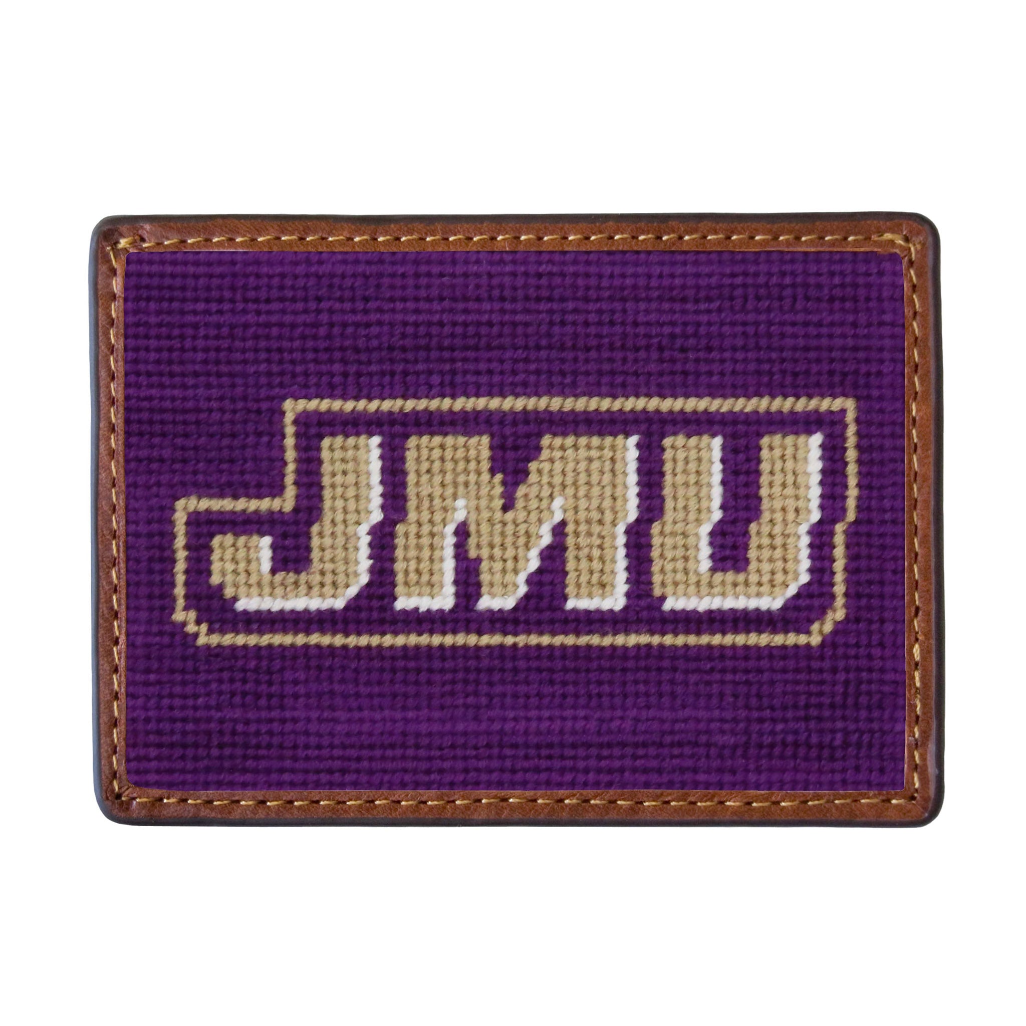 Smathers and Branson James Madison Royal Purple Needlepoint Credit Card Wallet 