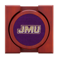 Smathers and Branson James Madison Royal Purple Needlepoint Coasters with coaster holder  
