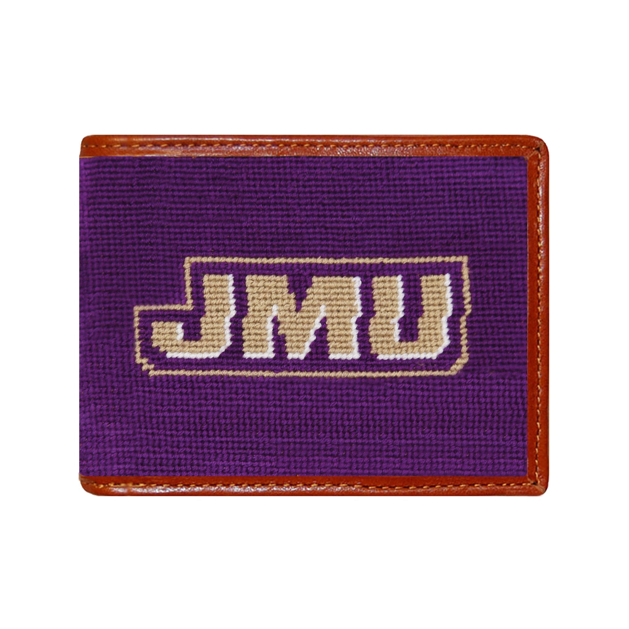 Smathers and Branson James Madison Royal Purple Needlepoint Bi-Fold Wallet  