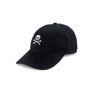 Smathers and Branson Jolly Roger Black Needlepoint Hat