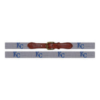 Smathers and Branson Kansas City Royals Cooperstown Needlepoint Belt Laid Out 