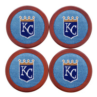Smathers and Branson Kansas City Royals Needlepoint Coasters   