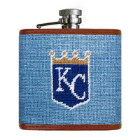 Smathers and Branson Kansas City Royals Needlepoint Flask Front 