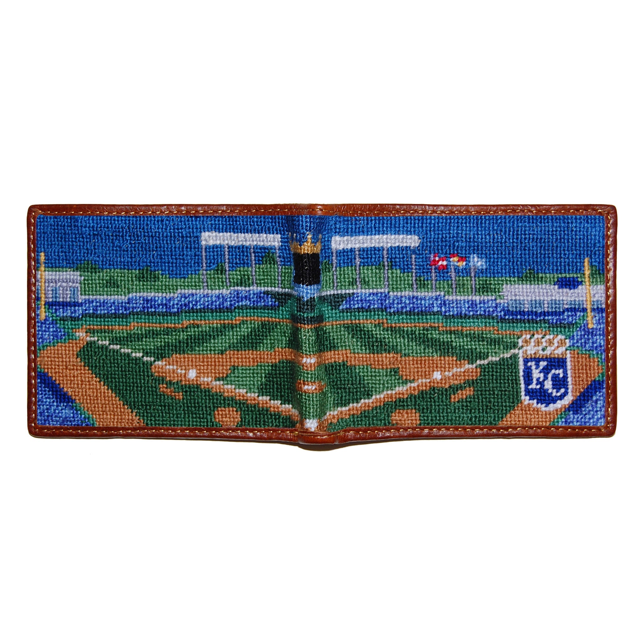 Smathers and Branson Kansas City Royals Stadium Needlepoint Bi-Fold Wallet 