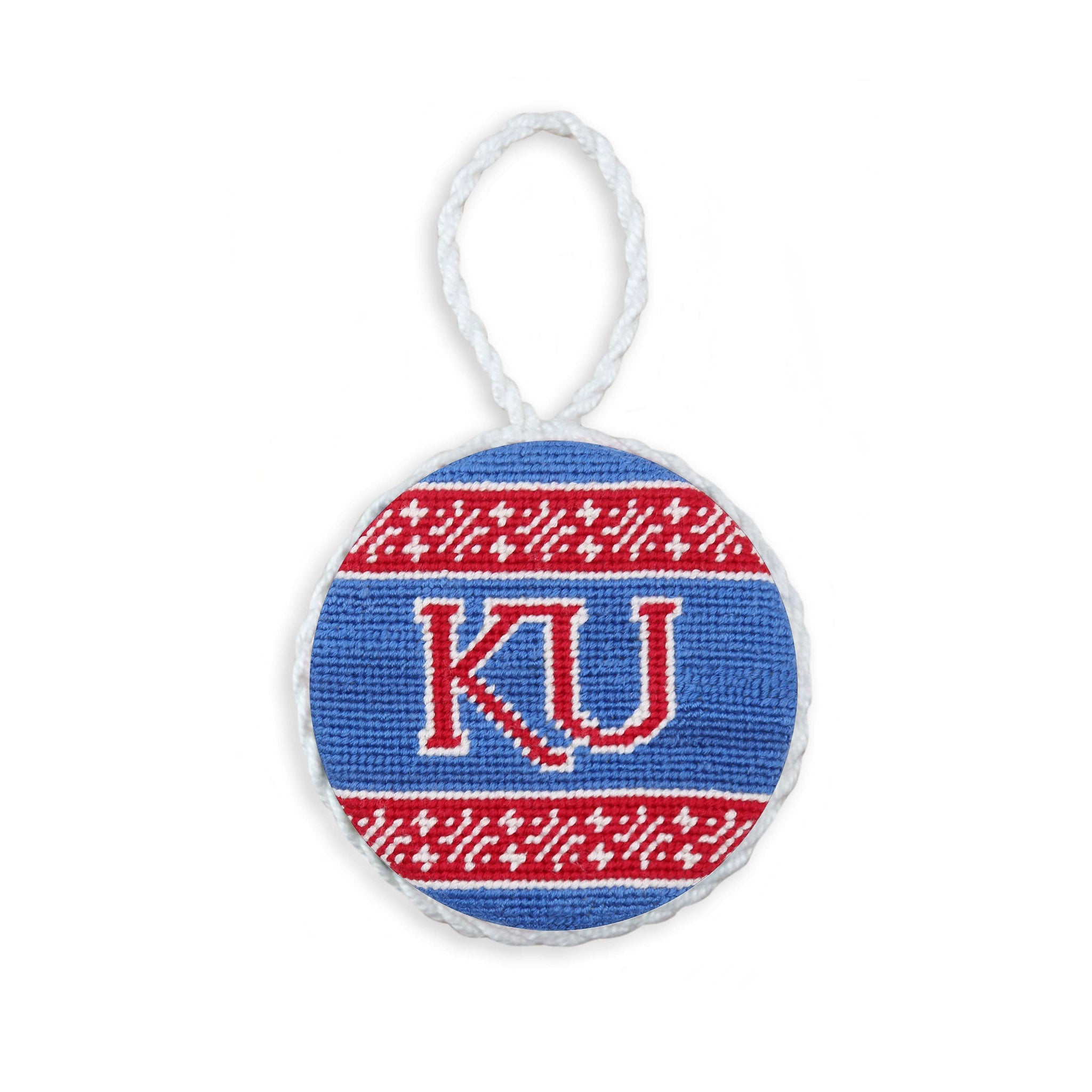 Kansas KU Fairisle Ornament