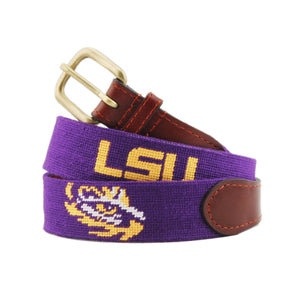 Smathers and Branson LSU Needlepoint Belt 