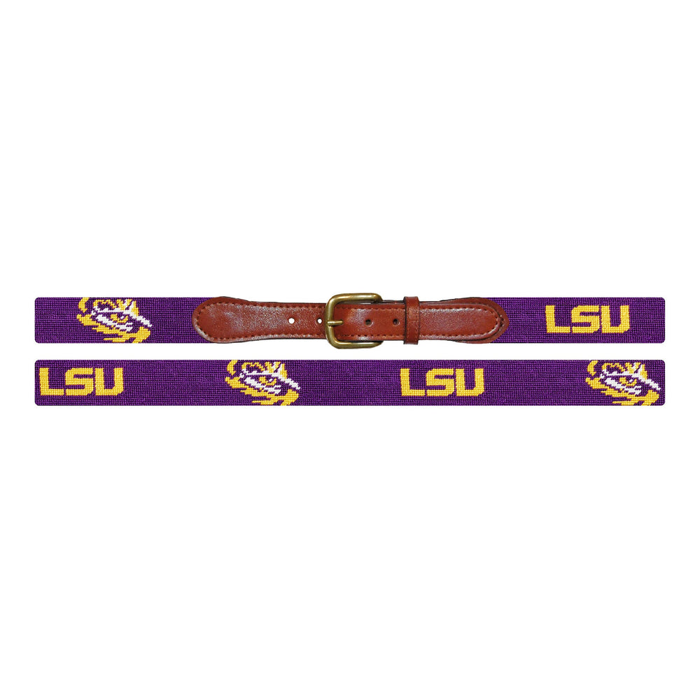 Smathers and Branson LSU Needlepoint Belt Laid Out 