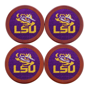 Smathers and Branson LSU Needlepoint Coasters   