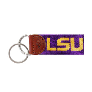 Smathers and Branson LSU Needlepoint Key Fob  