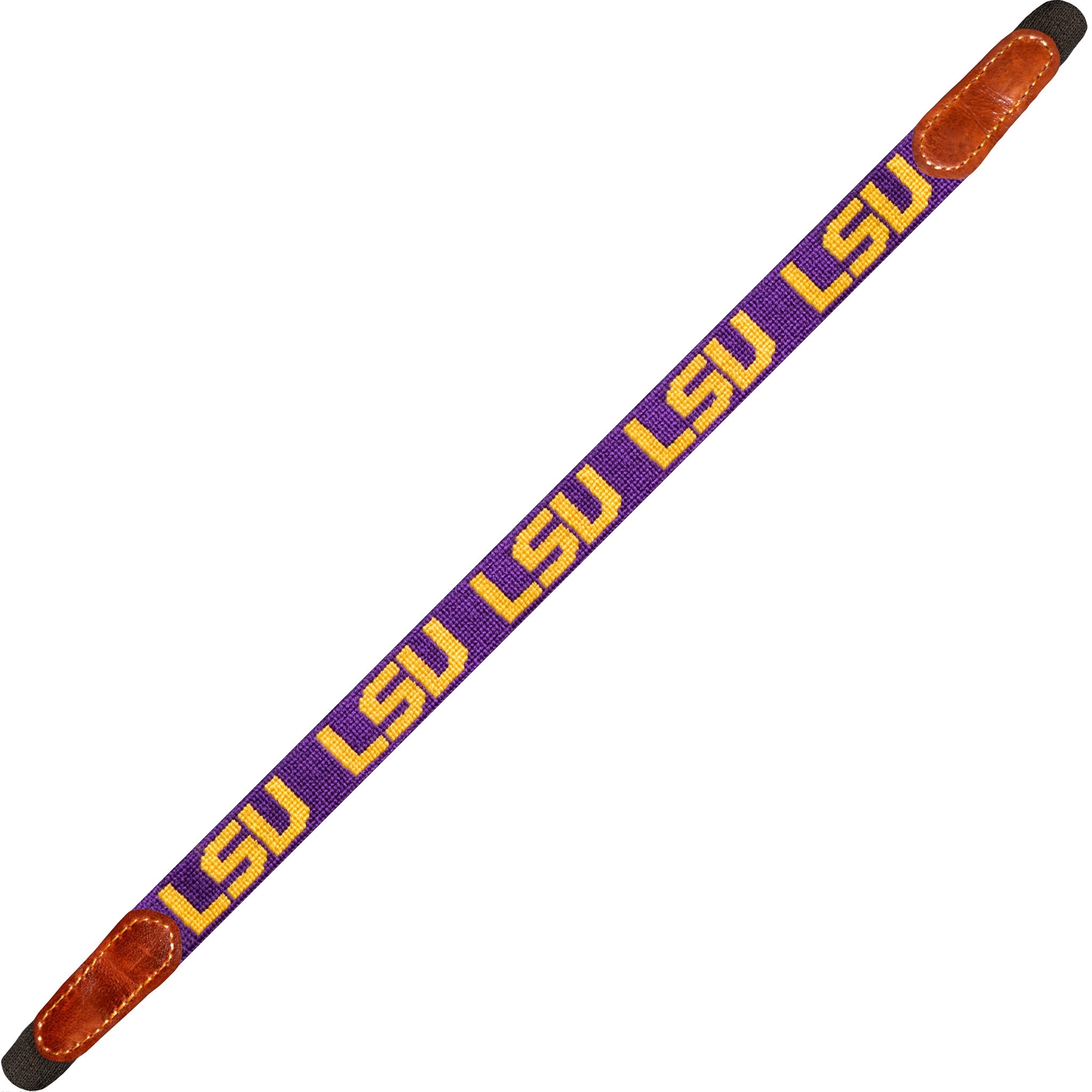 Smathers and Branson LSU Needlepoint Sunglass Strap Laid out 