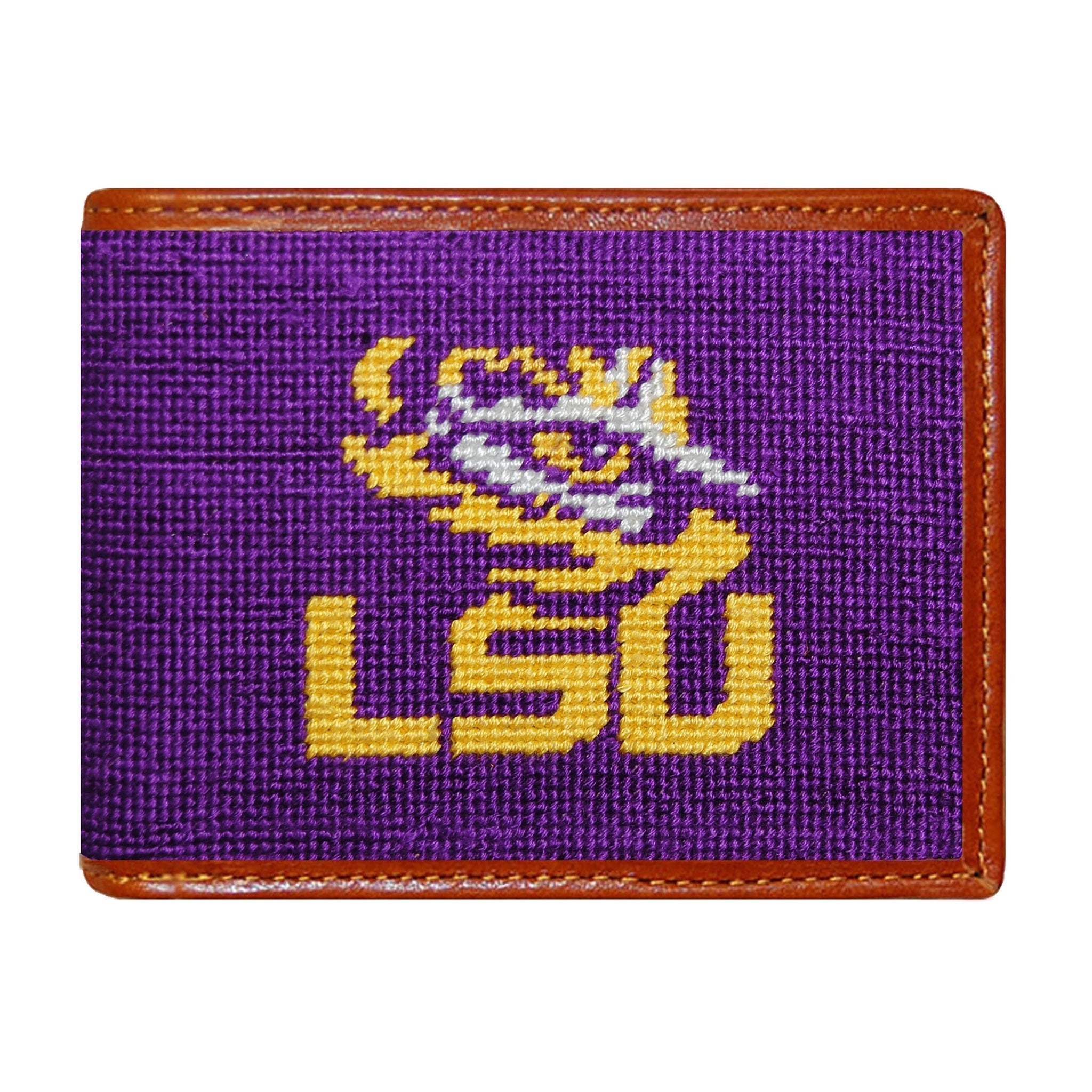 Smathers and Branson LSU Needlepoint Bi-Fold Wallet 