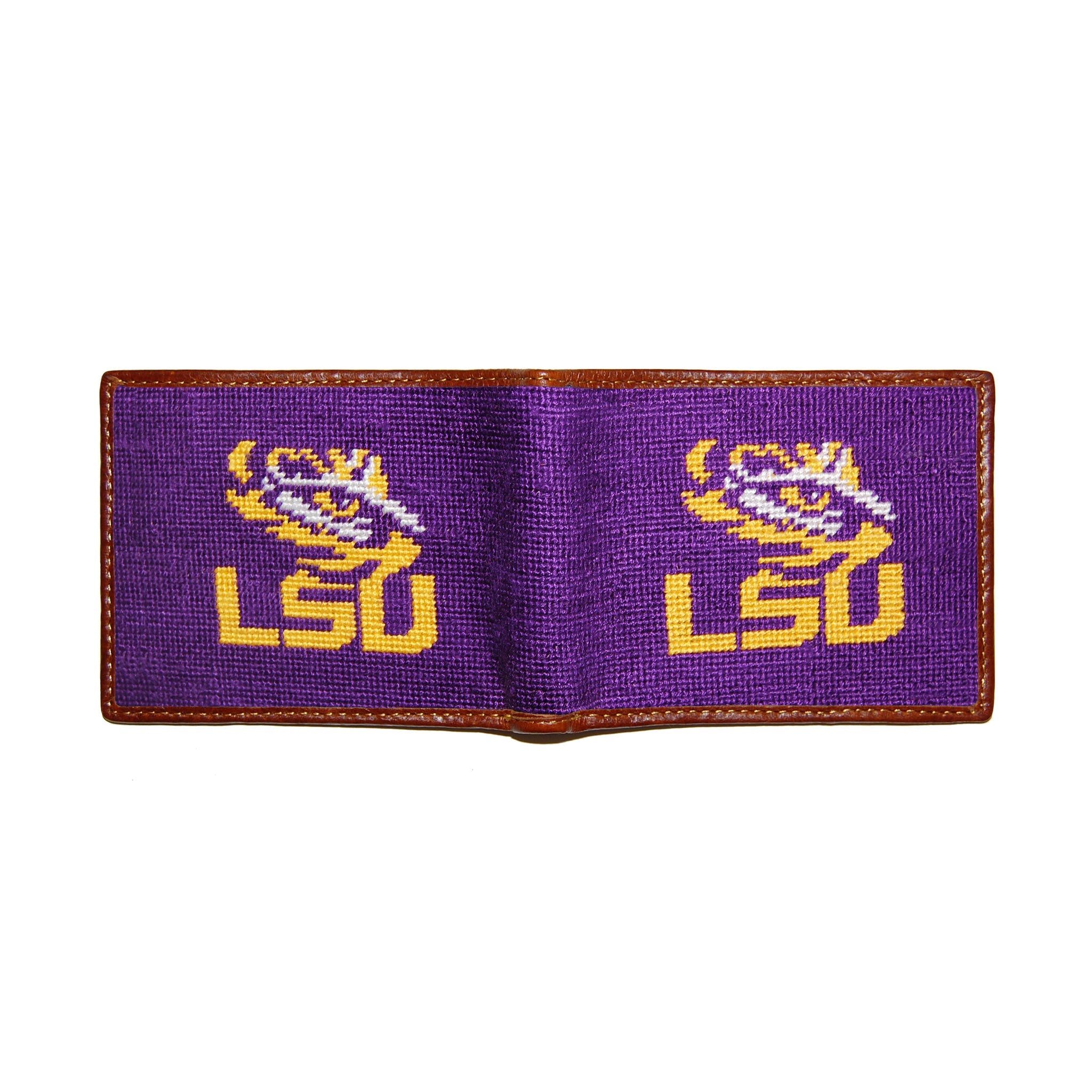 Smathers and Branson LSU Needlepoint Bi-Fold Wallet 