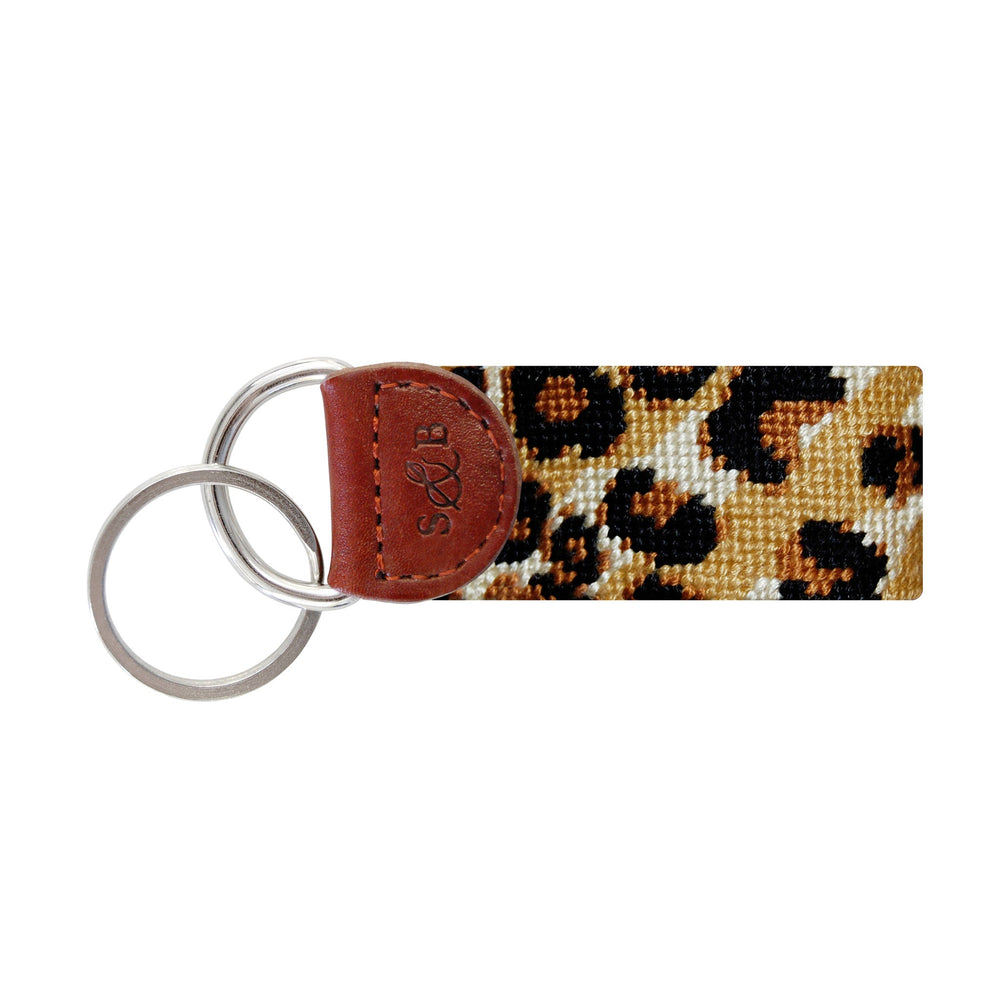 Smathers and Branson Leopard Print Needlepoint Key Fob  