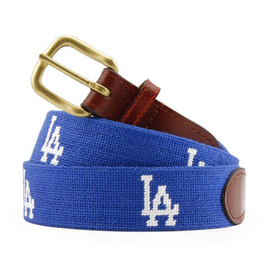 Smathers and Branson Los Angeles Dodgers Needlepoint Belt 