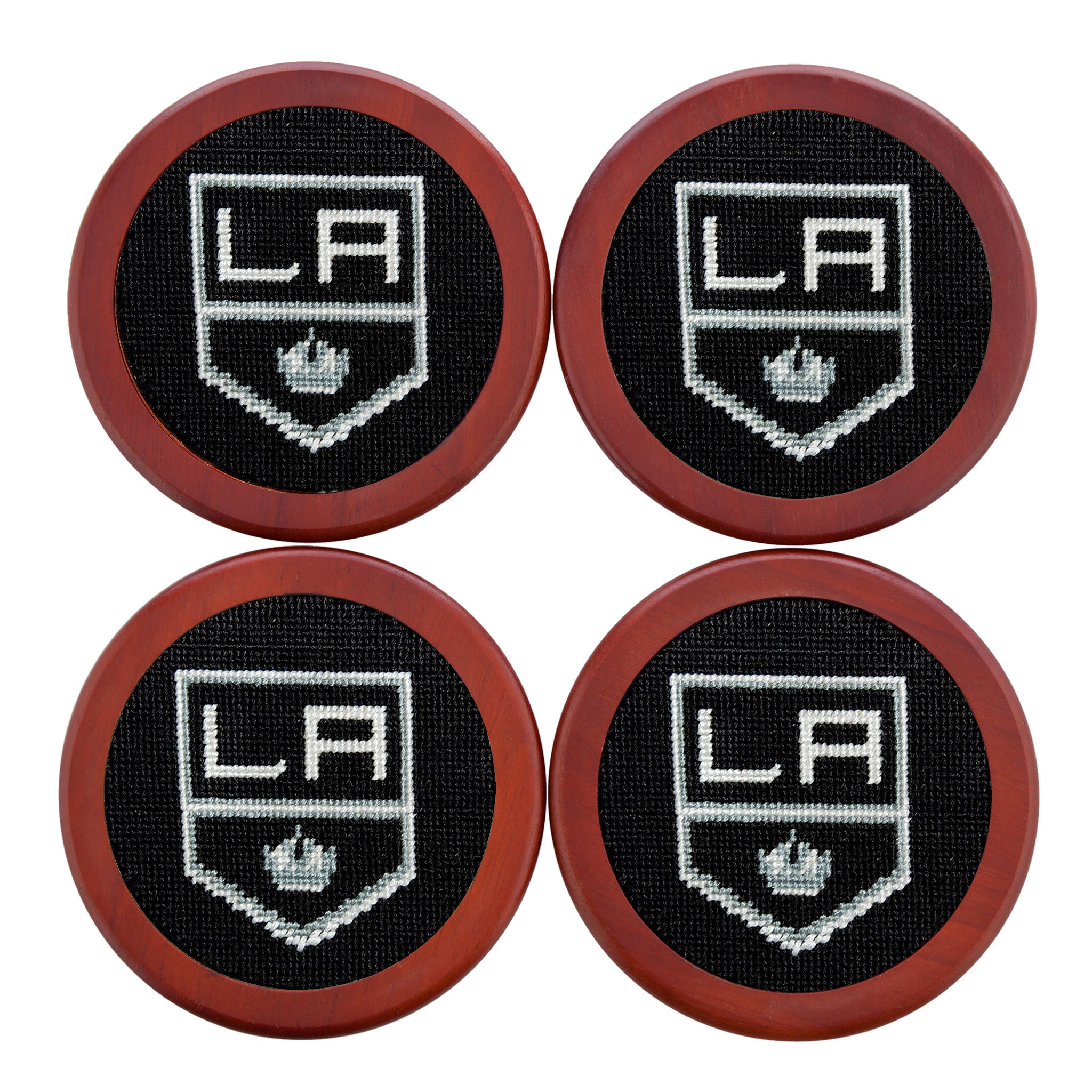 Smathers and Branson Los Angeles Kings Needlepoint Coasters   
