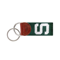 Smathers and Branson Michigan State Needlepoint Key Fob  