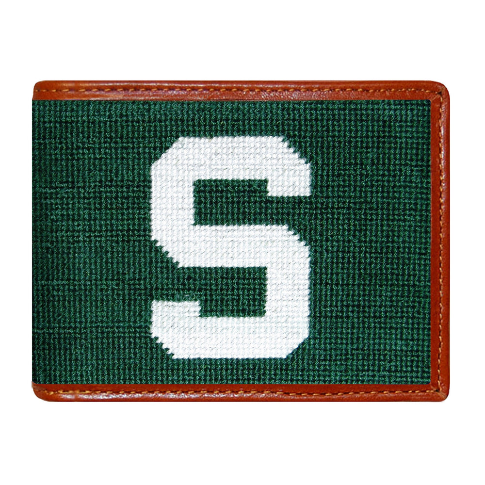 Smathers and Branson Michigan State Needlepoint Bi-Fold Wallet 