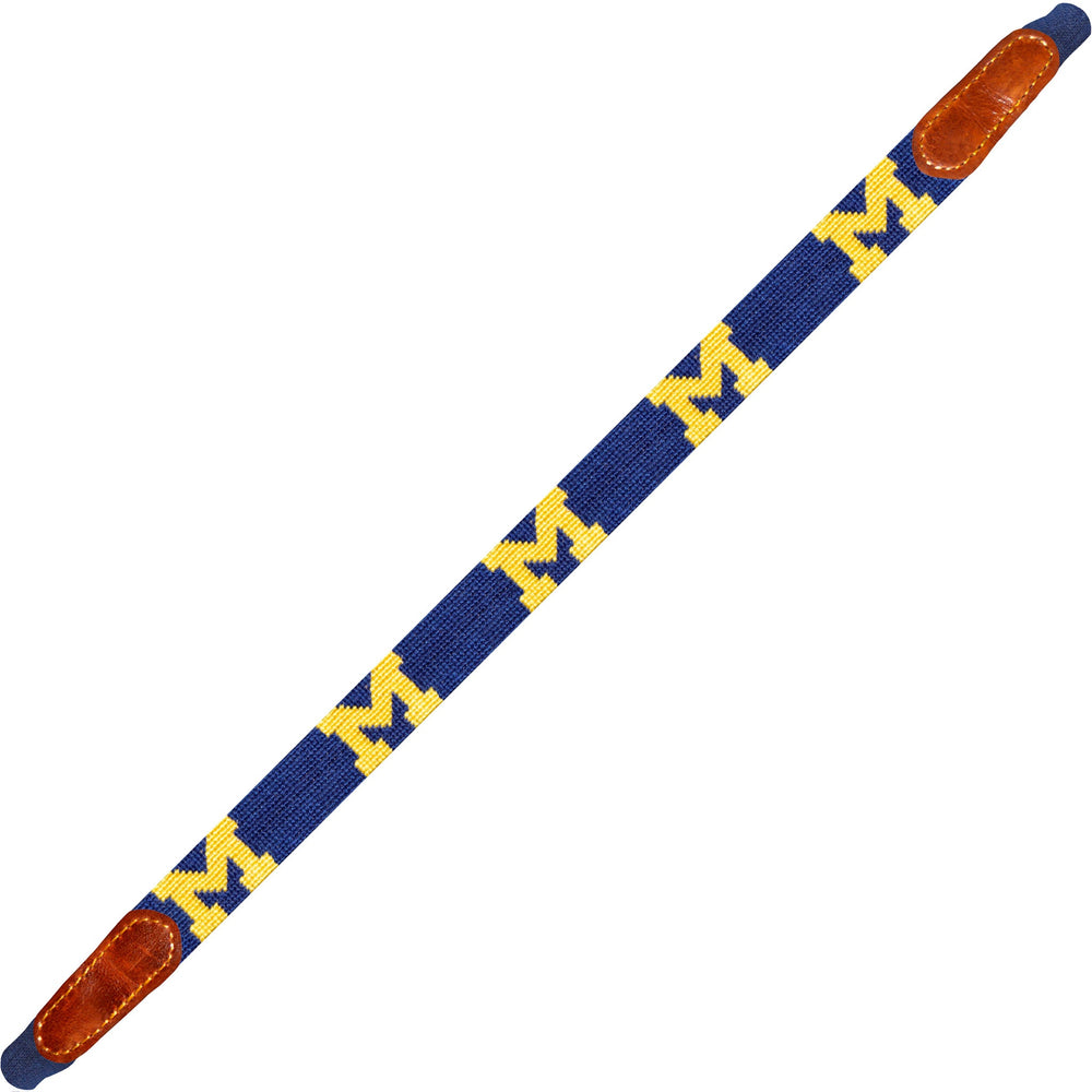 Smathers and Branson Michigan Classic Navy Needlepoint Sunglass Strap Laid out 