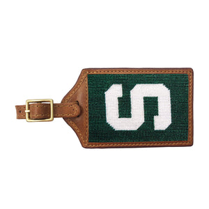 Smathers and Branson Michigan State Needlepoint Luggage Tag 