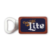 Smathers and Branson Miller Lite Needlepoint Bottle Opener Dark Navy 