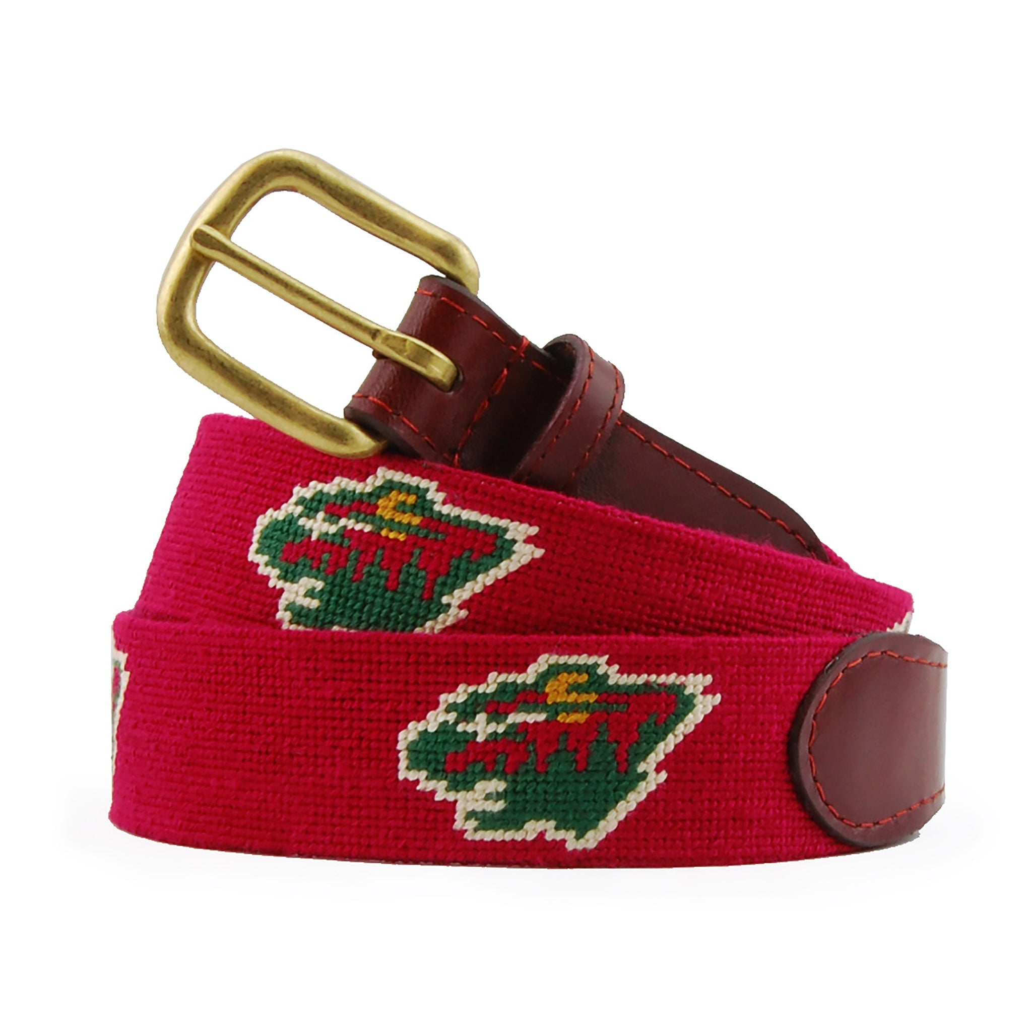 Smathers and Branson Minnesota Wild Needlepoint Belt 